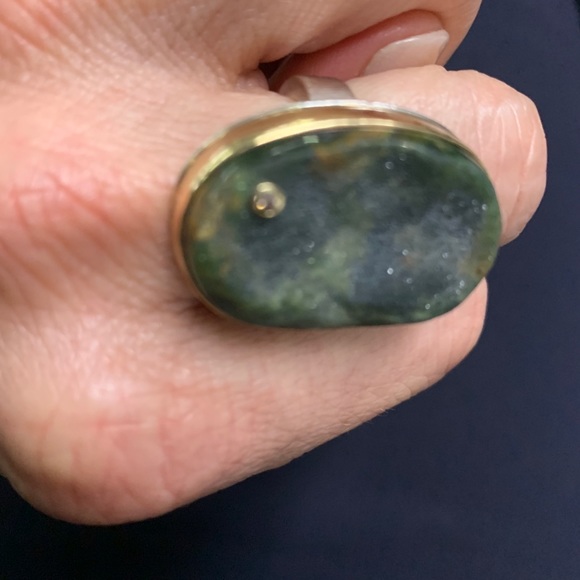 Jamie Joseph Green Druzy with Diamond - Picture 3 of 8